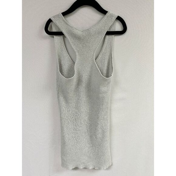 Kohl's Girls Pullover Scoop neck Racerback Ribbed Knit Tank Top White Medium NWT - Picture 2 of 4